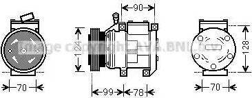 Ava Quality Cooling KAAK130 - Компрессор кондиционера avtokuzovplus.com.ua