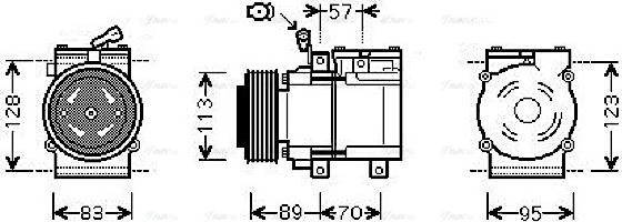 Ava Quality Cooling KAAK137 - Компресор, кондиціонер autocars.com.ua