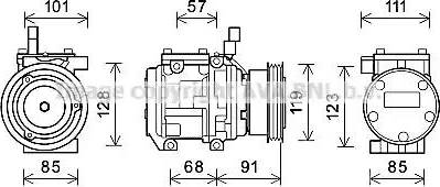 Ava Quality Cooling KAAK155 - Компресор, кондиціонер autocars.com.ua