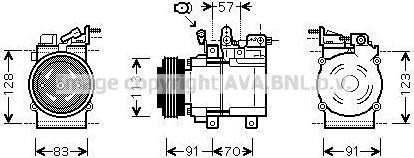 Ava Quality Cooling KAAK174 - Компресор, кондиціонер autocars.com.ua