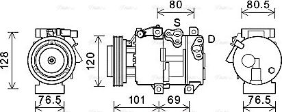 Ava Quality Cooling KAAK218 - Компресор, кондиціонер autocars.com.ua