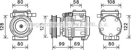 Ava Quality Cooling KAAK264 - Компресор, кондиціонер autocars.com.ua