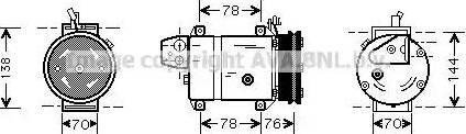 Ava Quality Cooling KAK108 - Компресор, кондиціонер autocars.com.ua