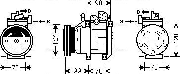 Ava Quality Cooling KAK130 - Компрессор кондиционера avtokuzovplus.com.ua