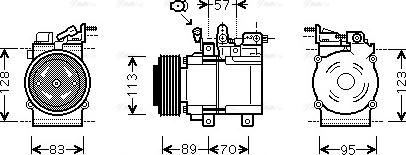 Ava Quality Cooling KAK137 - Компресор, кондиціонер autocars.com.ua