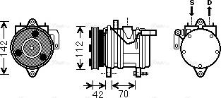 Ava Quality Cooling KAK168 - Компресор, кондиціонер autocars.com.ua