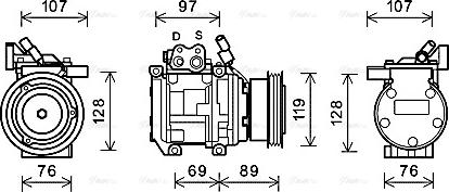 Ava Quality Cooling KAK177 - Компресор, кондиціонер autocars.com.ua