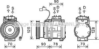 Ava Quality Cooling KAK178 - Компресор, кондиціонер autocars.com.ua