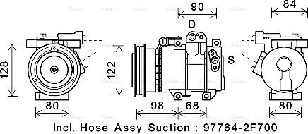 Ava Quality Cooling KAK192 - Компресор, кондиціонер autocars.com.ua