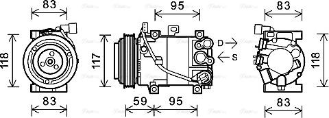 Ava Quality Cooling KAK193 - Компресор, кондиціонер autocars.com.ua