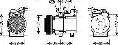 Ava Quality Cooling KAK205 - Компресор, кондиціонер autocars.com.ua