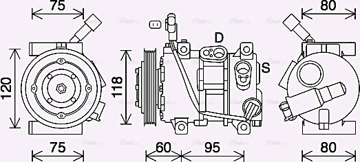 Ava Quality Cooling KAK291 - Компресор, кондиціонер autocars.com.ua