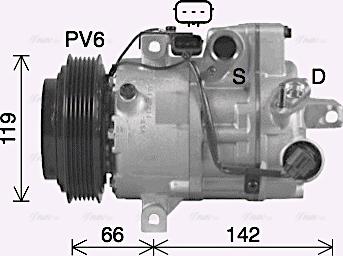 Ava Quality Cooling KAK314 - Компресор, кондиціонер autocars.com.ua