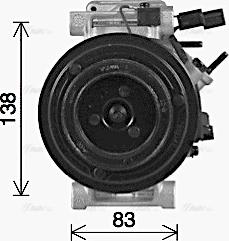 Ava Quality Cooling KAK314 - Компресор, кондиціонер autocars.com.ua