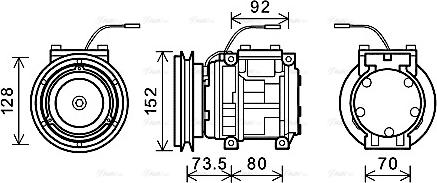 Ava Quality Cooling KMAK001 - Компресор, кондиціонер autocars.com.ua