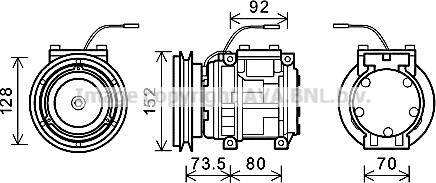 Ava Quality Cooling KMK001 - Компресор, кондиціонер autocars.com.ua