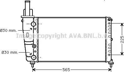 Ava Quality Cooling LC2065 - Радіатор, охолодження двигуна autocars.com.ua