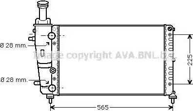 Ava Quality Cooling LCA2066 - Радіатор, охолодження двигуна autocars.com.ua