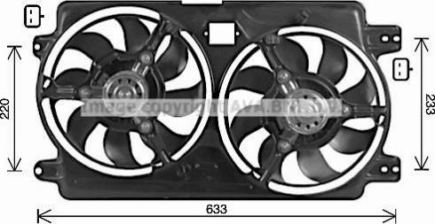 Ava Quality Cooling LC7504 - Вентилятор, охлаждение двигателя avtokuzovplus.com.ua