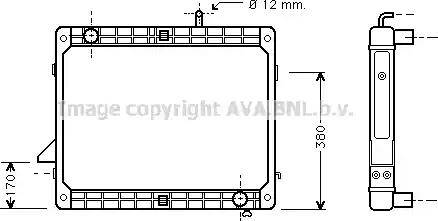 Ava Quality Cooling ME 2123 - Радіатор, охолодження двигуна autocars.com.ua