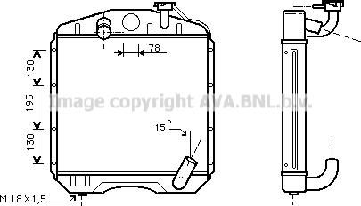 Ava Quality Cooling ME2152 - Радіатор, охолодження двигуна autocars.com.ua