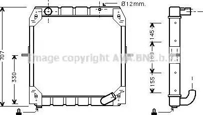 Ava Quality Cooling ME 2137 - Радиатор, охлаждение двигателя avtokuzovplus.com.ua