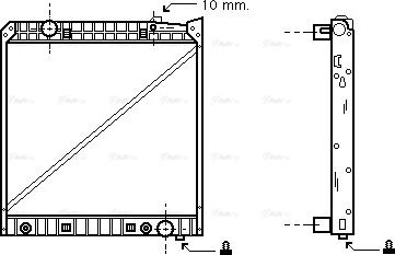 Ava Quality Cooling ME 2148 - Радиатор, охлаждение двигателя autodnr.net