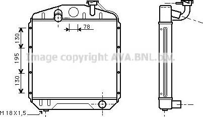 Ava Quality Cooling ME2154 - Радіатор, охолодження двигуна autocars.com.ua