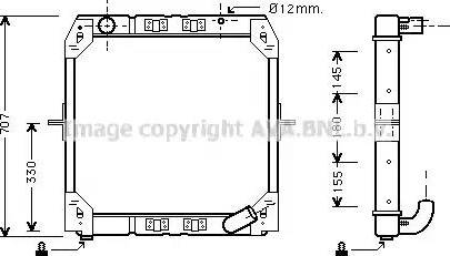 Ava Quality Cooling ME 2159 - Радіатор, охолодження двигуна autocars.com.ua