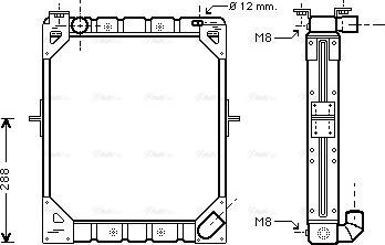 Ava Quality Cooling ME 2161 - Радіатор, охолодження двигуна autocars.com.ua