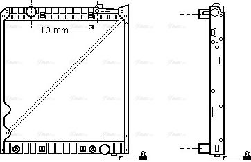 Ava Quality Cooling ME 2162 - Радиатор, охлаждение двигателя autodnr.net