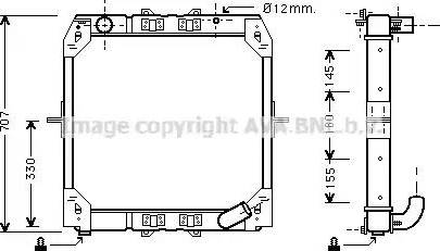 Ava Quality Cooling ME 2165 - Радиатор, охлаждение двигателя avtokuzovplus.com.ua