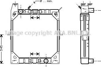 Ava Quality Cooling ME 2167 - Радіатор, охолодження двигуна autocars.com.ua