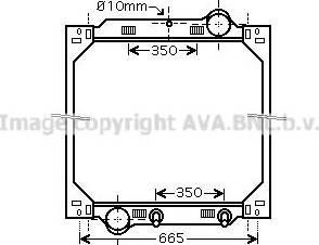 Ava Quality Cooling ME2222 - Радіатор, охолодження двигуна autocars.com.ua