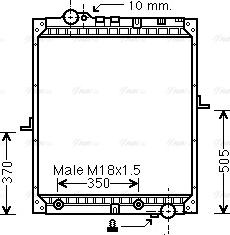 Ava Quality Cooling ME2237 - Радіатор, охолодження двигуна autocars.com.ua