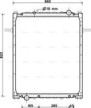 Ava Quality Cooling ME 2246 - Радіатор, охолодження двигуна autocars.com.ua