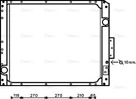 Ava Quality Cooling ME2254 - Радіатор, охолодження двигуна autocars.com.ua