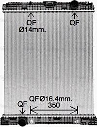 Ava Quality Cooling ME2312 - Радіатор, охолодження двигуна autocars.com.ua