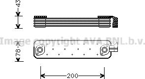 Ava Quality Cooling ME3002 - Масляний радіатор, рухове масло autocars.com.ua