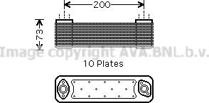 Ava Quality Cooling ME3213 - Масляний радіатор, рухове масло autocars.com.ua