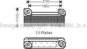 Ava Quality Cooling ME3216 - Масляний радіатор, рухове масло autocars.com.ua