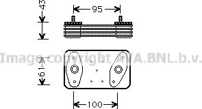 Ava Quality Cooling ME3242 - Масляний радіатор, рухове масло autocars.com.ua