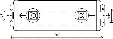 Ava Quality Cooling ME3281 - Масляний радіатор, рухове масло autocars.com.ua