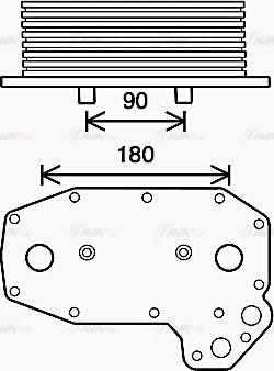 Ava Quality Cooling ME3291 - Масляний радіатор, рухове масло autocars.com.ua