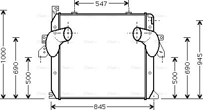 Ava Quality Cooling ME 4223 - Интеркулер autocars.com.ua