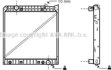 Ava Quality Cooling MEA2148 - Радіатор, охолодження двигуна autocars.com.ua