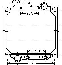 Ava Quality Cooling MEA2222 - Радіатор, охолодження двигуна autocars.com.ua