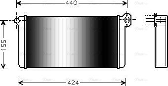 Ava Quality Cooling MEA6192 - Теплообменник, отопление салона avtokuzovplus.com.ua