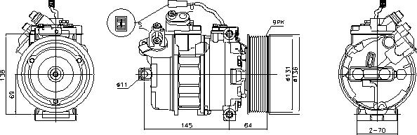 Ava Quality Cooling MEAK357 - Компрессор кондиционера avtokuzovplus.com.ua