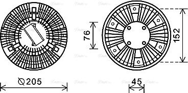 Ava Quality Cooling MEC268 - Зчеплення, вентилятор радіатора autocars.com.ua